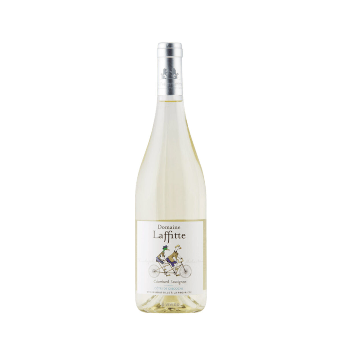 Bottiglia di Domaine Laffitte Colombard Sauvignon 2023, vino bianco fresco e fruttato.